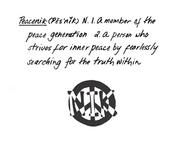 Definition of a Peacenik on Back of Hemp/Organic Cotton Crew - Image 2