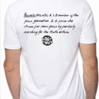 Definition of a Peacenik on Back of Hemp/Organic Cotton Crew
