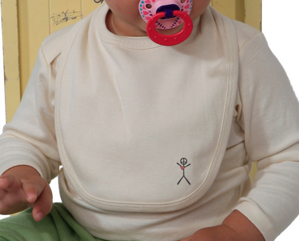 XS Sticknik on Organic Cotton Bib