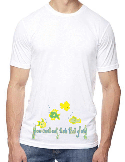 Fish Glow on Bottom Front of Hemp/Organic Cotton Crew