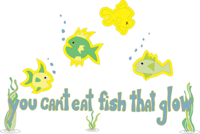 Fish Glow on Bottom Front of Hemp/Organic Cotton Crew - Image 3