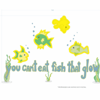 Fish Glow on Bottom Front of Hemp/Organic Cotton Crew