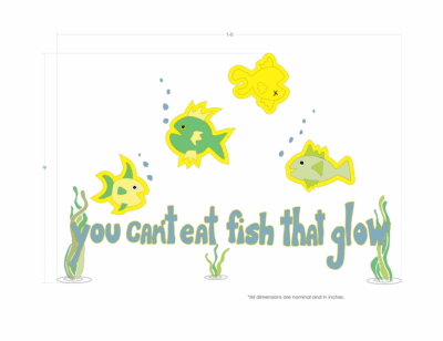 Fish Glow on Bottom Front of Hemp/Organic Cotton Crew - Image 2