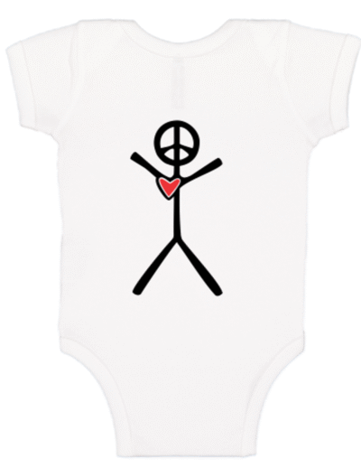 7" Stick on Back of Onsie