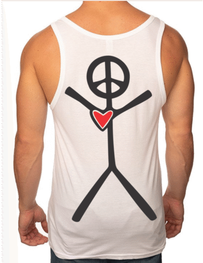 17" Sticknik on the Back of Bamboo/Organic Cotton Tank