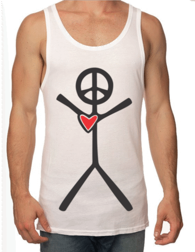 17" Sticknik on the Front of Bamboo/Organic Cotton Tank