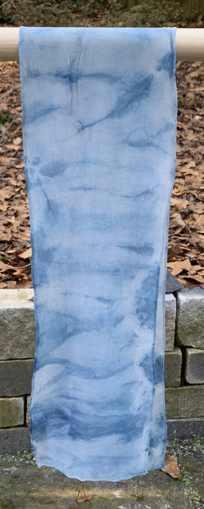 silk chiffon scarf | indigo