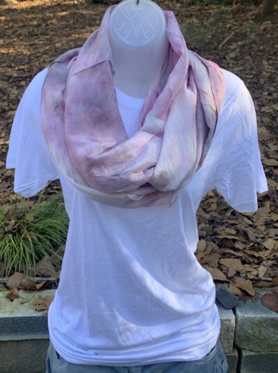 habotai scarf | cochineal + indigo