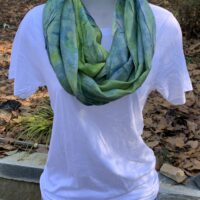 habotai infinity scarf | turmeric + indigo
