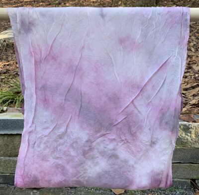 habotai scarf | cochineal + indigo - Image 2