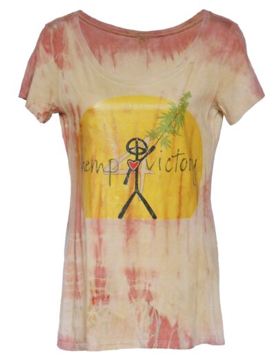 Hemp 4 Victory dyed with madder and turmeric
