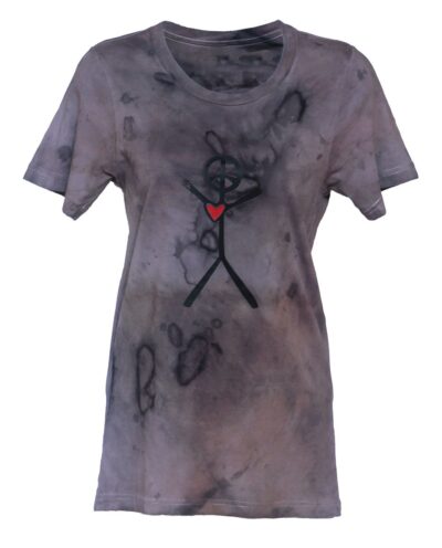 sticknik on naturally dyed hemp shirt